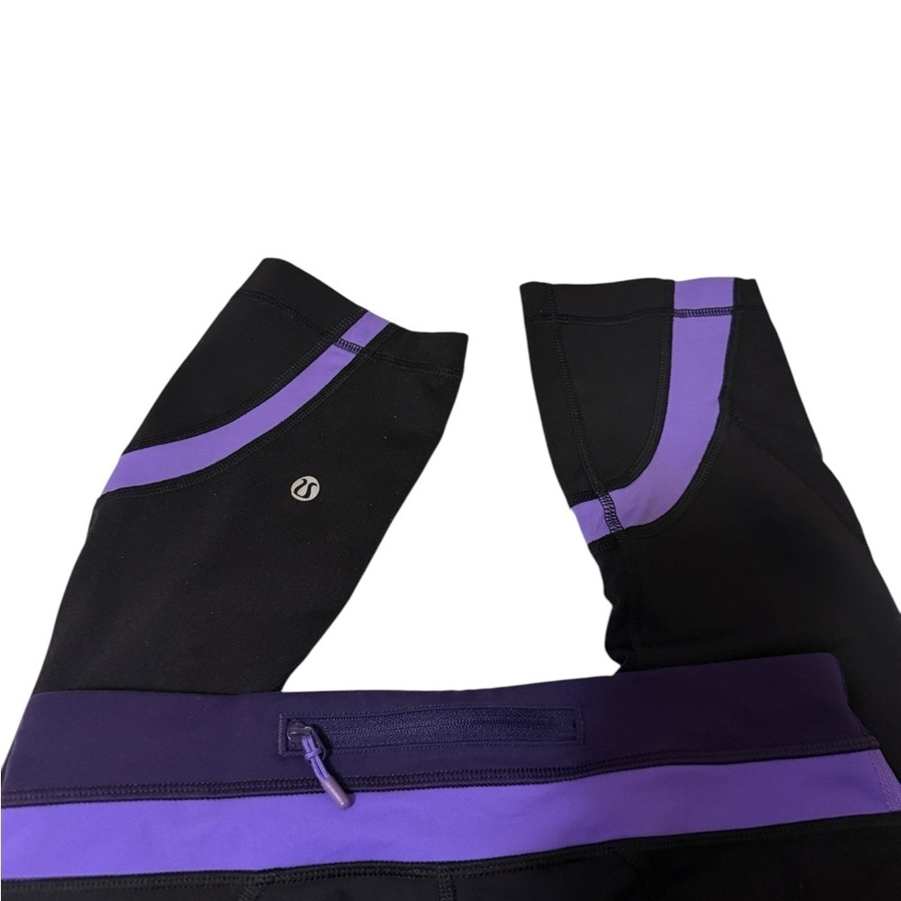 Lululemon Black and Purple Leggings - Picture 5 of 10